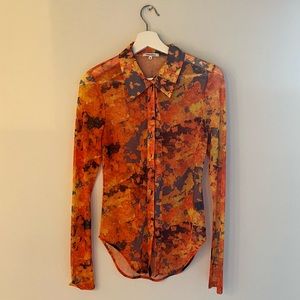 PRISCAVera Mesh Button-Up